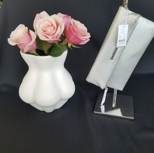 NWT NY & CO Clutch/Wristlet Silver